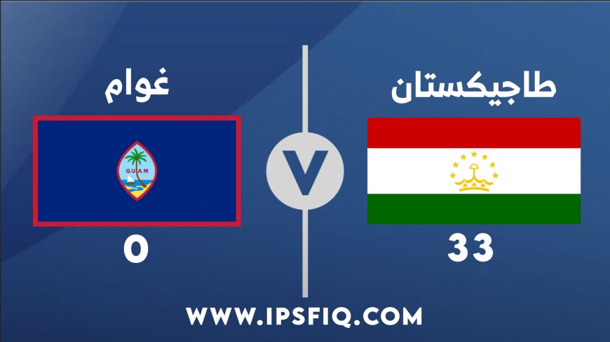 منتخب طاجيكستان للناشئين يكتسح منتخب غوام بثلاثة و ثلاثين هدفاً